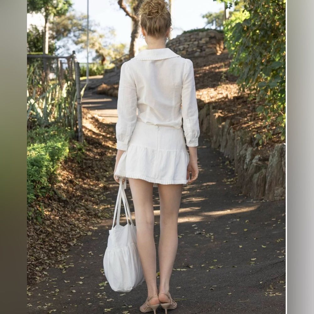 My Mum Made It NINA MINI SKIRT - WHITE - Picture 2 of 4